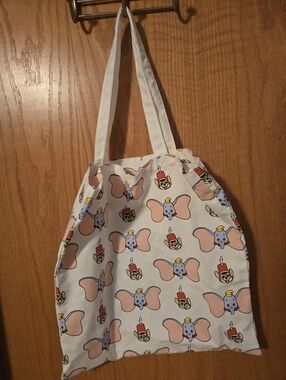 Disney Dumbo & Timothy Tote Bag in White, Pink, Blue, Yellow